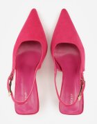 vices Pantofi stiletto Fucsia Slingback din imitație de velur cu cataramă dreptunghiulară Natuma
