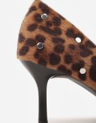 vices Pantofi stiletto leopard cu branț din piele naturală cu cataramă și ținte Riloria