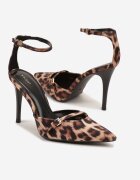 vices Pantofi stiletto leopard cu cataramă decorativă Tilonea