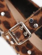 vices Pantofi stiletto leopard cu toc cui cu branț din piele naturală decorate cu nituri Rileinea