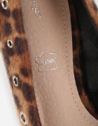 vices Pantofi stiletto Leopard decorați cu nituri cu branț din piele naturală Rilinessa