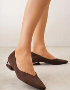 vices Pantofi stiletto Maro cu Brant din Piele pe Toc Decorativ Delvila