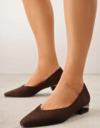 vices Pantofi stiletto Maro cu Brant din Piele pe Toc Decorativ Delvila