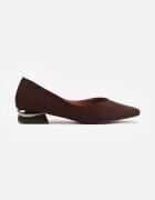 vices Pantofi stiletto Maro cu Brant din Piele pe Toc Decorativ Delvila