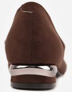 vices Pantofi stiletto Maro cu Brant din Piele pe Toc Decorativ Delvila