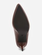 vices Pantofi stiletto Maro cu talpă groasă cu branț din piele naturală Ahrrie