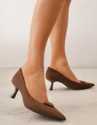 vices Pantofi stiletto Maro cu Toc Pisică cu Aplicație în Formă de Triunghi Ilereisis