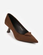 vices Pantofi stiletto Maro cu Toc Pisică cu Aplicație în Formă de Triunghi Ilereisis