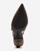 vices Pantofi stiletto maro închis tip Slingback pe toc geometric Aziressa