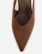 vices Pantofi stiletto maro închis tip Slingback pe toc geometric Aziressa