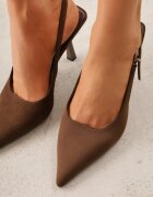 vices Pantofi stiletto Maro Slingback din imitație de piele întoarsă cu cataramă dreptunghiulară Natuma