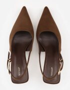 vices Pantofi stiletto Maro Slingback din imitație de piele întoarsă cu cataramă dreptunghiulară Natuma