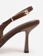 vices Pantofi stiletto Maro Slingback din imitație de piele întoarsă cu cataramă dreptunghiulară Natuma