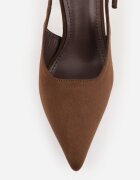 vices Pantofi stiletto Maro Slingback din imitație de piele întoarsă cu cataramă dreptunghiulară Natuma