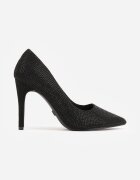 vices Pantofi stiletto Negre Casual cu Branț din Piele Naturală Tinnesia