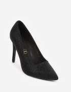 vices Pantofi stiletto Negre Casual cu Branț din Piele Naturală Tinnesia