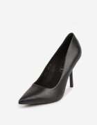 vices Pantofi stiletto Negre cu Branț din Piele Naturală Mivika