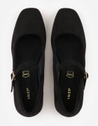 vices Pantofi stiletto Negre cu toc cu decorațiuni bijuterii cu cataramă și branț din piele Aletan