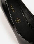 vices Pantofi stiletto Negre cu toc gros cu branț din piele naturală și cu cataramă Apanelle