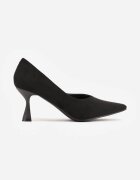 vices Pantofi stiletto Negre cu toc tip clepsidră cu branț din piele Dedvire