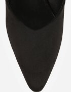 vices Pantofi stiletto Negre cu toc tip clepsidră cu branț din piele Dedvire