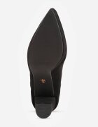 vices Pantofi stiletto Negre pe toc gros și platformă cu branț din piele naturală și aplicație Liliwen