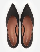 vices Pantofi Stiletto Negri cu Branț din Piele Naturală Decorați cu Zirconii Gioriana