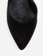 vices Pantofi Stiletto Negri cu Branț din Piele Naturală și Baretă Decorativă Korori