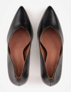 vices Pantofi Stiletto Negri cu Talpă Groasă cu Branț din Piele Naturală Ahrrie