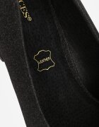 vices Pantofi stiletto Negri cu toc cu branț din piele și luciu sclipitor Etanorra