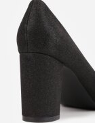 vices Pantofi stiletto Negri cu toc cu branț din piele și luciu sclipitor Etanorra