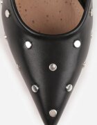 vices Pantofi stiletto Negri cu toc cui cu branț din piele naturală Ornamentați cu nituri Rileinea