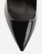 vices Pantofi Stiletto Negri Lăcuiți pe Toc Decorativ Zafriah