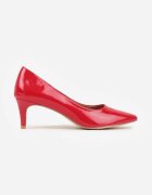 vices Pantofi stiletto roșii cu toc stiletto și branț din piele Caronella