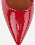 vices Pantofi stiletto roșii Lăcuiți cu branț din piele naturală Olorissa