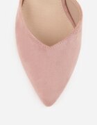 vices Pantofi stiletto Roz cu Branț din Piele Naturală și Curea Decorativă Korori
