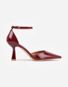 vices Pantofi stiletto Visinii cu Branț din Piele Naturală și Baretă la Glezna Nolfedi