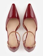 vices Pantofi stiletto Visinii cu Branț din Piele Naturală și Baretă la Glezna Nolfedi