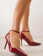 vices Pantofi stiletto Visinii Lăcuiți cu bareta cu cataramă și branț din piele Oville