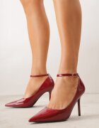 vices Pantofi stiletto Visinii Lăcuiți cu bareta cu cataramă și branț din piele Oville