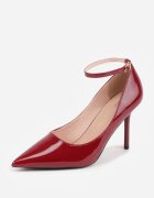 vices Pantofi stiletto Visinii Lăcuiți cu bareta cu cataramă și branț din piele Oville