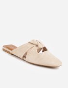 vices Papuci Bej Tip Mule cu Nod Decorativ Elitina