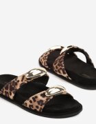 vices Papuci leopard din piele întoarsă ecologică cu aplicații decorative Voliria