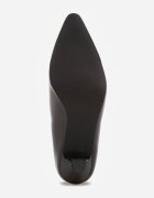 vices Pompe Negre Elegante cu toc Clepsidră cu Branț din Piele Dedvire