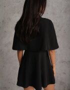 vices Rochie ajustată în stil elegant cu narzutka tip pelerină Agatea Neagră