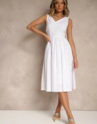 vices Rochie Albă Basic cu croială evazată Tolaneia