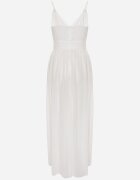 vices Rochie albă cloș maxi cu elastic în talie și chiloți Medane