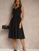 vices Rochie Basic Neagră cu croială evazată Tolaneia