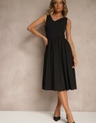 vices Rochie Basic Neagră cu croială evazată Tolaneia