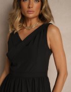 vices Rochie Basic Neagră cu croială evazată Tolaneia
